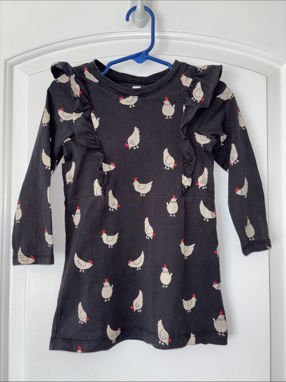 Tea Collection Chicken Ruffle dress 3 - Picture 3 of 7